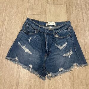 NWOT Abercrombie Distressed Blue Denim Shorts